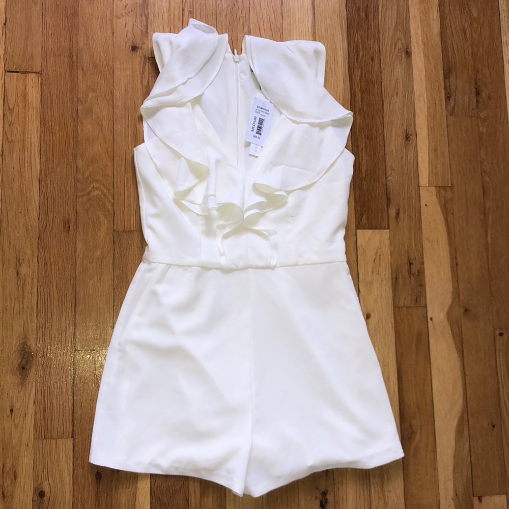 White romper , ruffle top